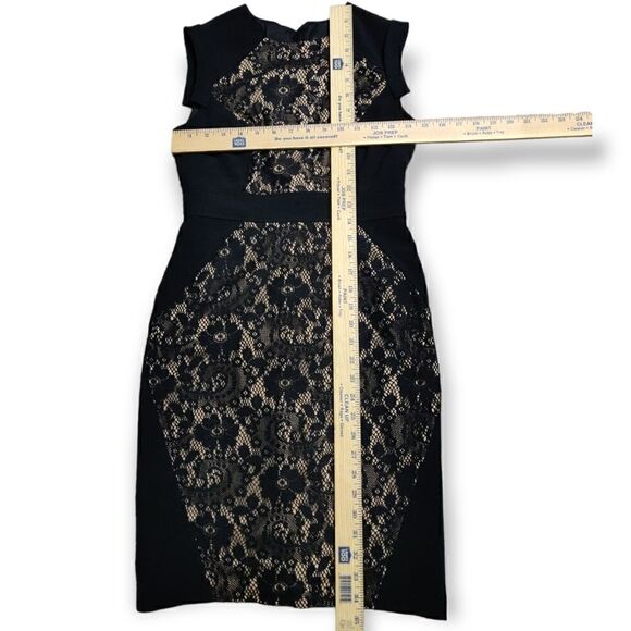 NWOT Adrianna Papell Black Lace Power Suit Dress SZ 2P - Picture 4 of 12